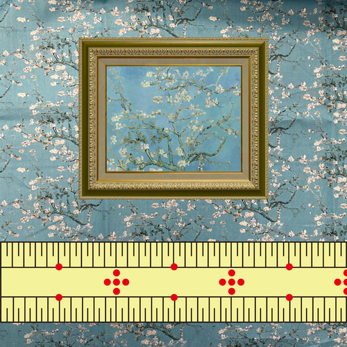 カットクロス】花（ゴッホ）4柄セット《商用利用可》ツイル生地48×50