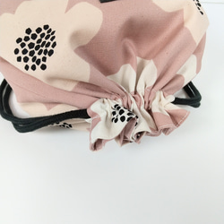 ハンドメイド＊北欧風フラワー大きなお花柄(くすみピンク)のお弁当袋＊27065c 5枚目の画像