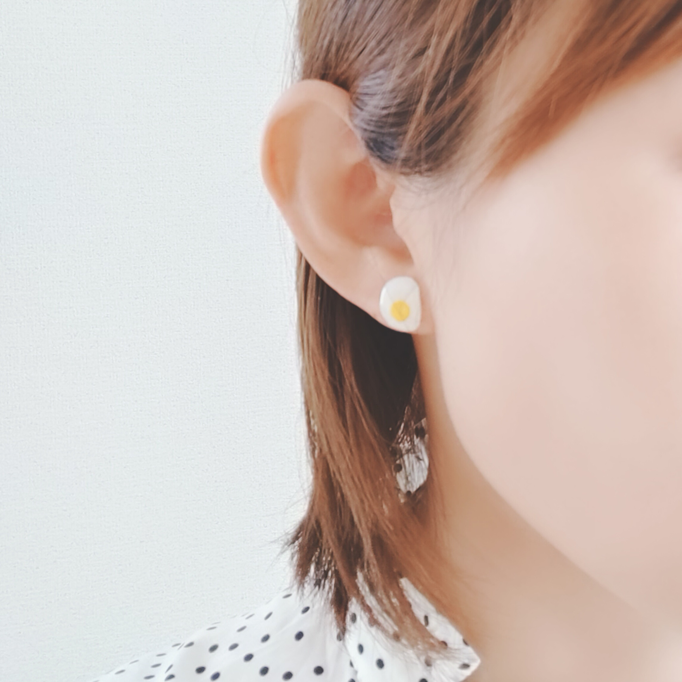 オーダーページ❀即購入❌コメント必須❀くま目玉焼きトーストピアスorイヤリング オーダーページ❀即購入❌コメント必須❀くま目玉焼きトースト