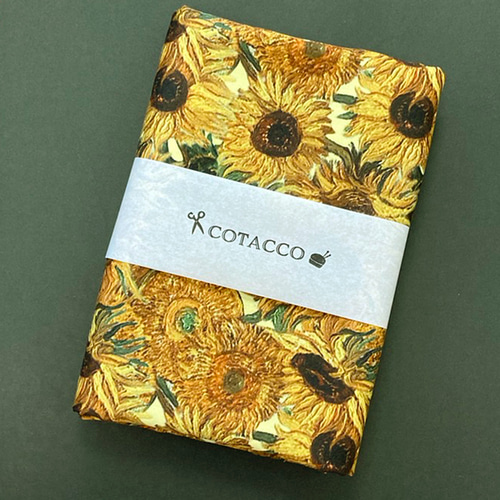 ツイル生地】ひまわり（ゴッホ）《商用利用可》綿100％ コットン 1m