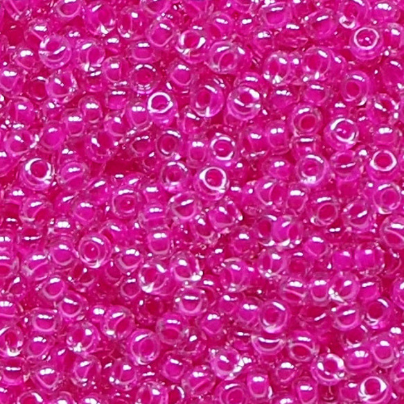 特小ビーズ バラパック  209 中染ラスターダークピンク 2枚目の画像