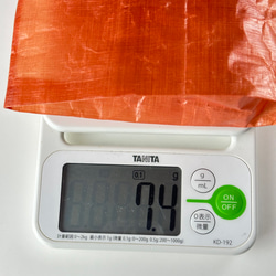 Orange × Orange 軽量&防水 ダイニーマ ポーチ 小物入れ パスポートケース　旅行 4枚目の画像