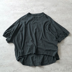 ドルマンスリーブTシャツ/ブラック/愛知県産ニット 8枚目の画像