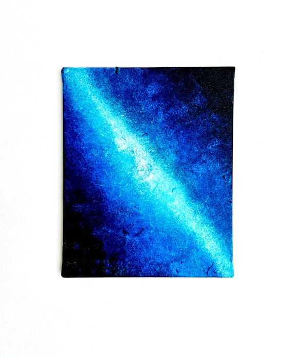 【零089】絵画  宇宙 青 空 海  抽象画 原画  インテリア 1枚目の画像