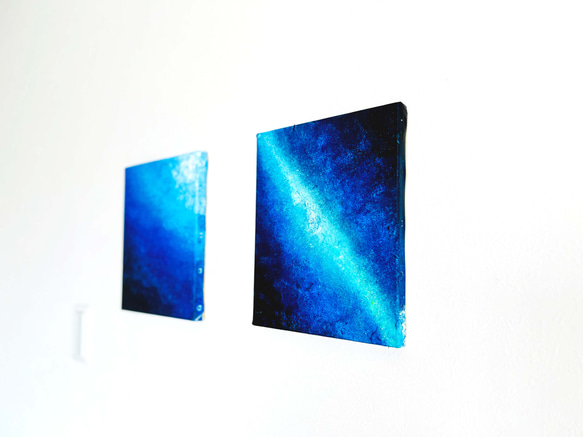 【零089】絵画  宇宙 青 空 海  抽象画 原画  インテリア 3枚目の画像