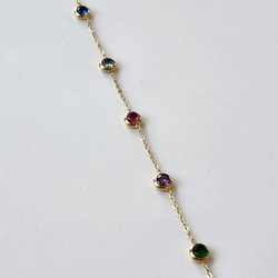 colorful cubic zirconia bracelet R5B001 11枚目の画像