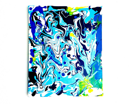 絵画　油絵　原画　青い記憶　青　グラデーション　抽象画　Ｆ8サイズ　Ｓ.Ｉ 絵画 油絵 原画 青い記憶 青 グラデーション 抽象画 F8サイズ