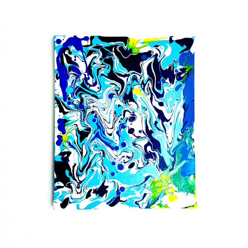 零090】絵画 宇宙 青 空 海 抽象画 原画 インテリア 絵画 零