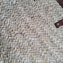 ラフィア 天然素材 手編み カゴバッグ 巾着 手提げ かごバッグ マニラヘンプヤーン トートバッグ バケツ型 大容量 7枚目の画像