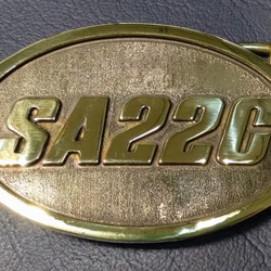 『SA22C』ベルトバックル　真鍮無垢　国際書留送料無料　MAZDA RX-7 旧車 2枚目の画像