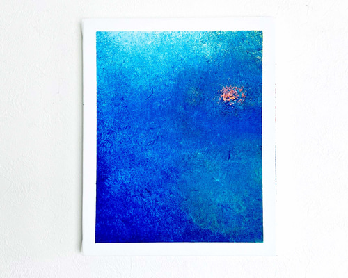 零091】絵画 宇宙 青 空 海 抽象画 原画 インテリア 絵画 零