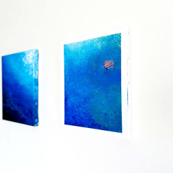 【零091】絵画  宇宙 青 空 海  抽象画 原画  インテリア 3枚目の画像