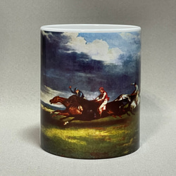テオドール・ジェリコー　エプソムの競馬　マグカップ 2枚目の画像