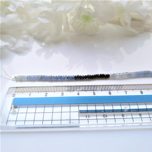 長さ 5.5cm 量り売り サファイア ボタンカット 無染色 非加熱