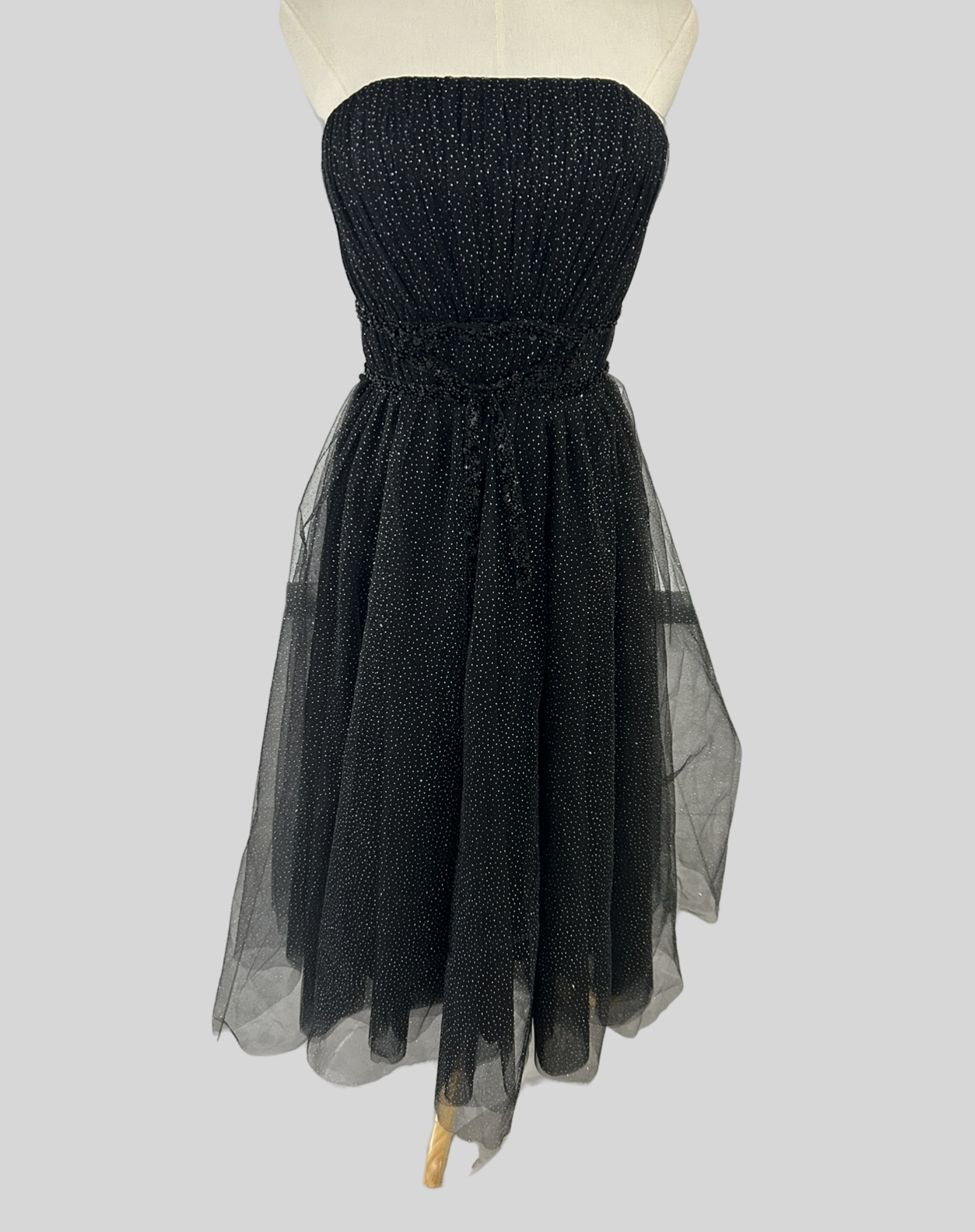 エレガント 大人っぽい カラードレス 黑 編み上げ キラキラ ソフトチュール 演奏会/音楽会 トレーン/ロング