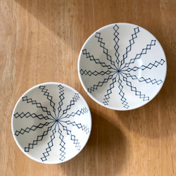 茶碗(小)　菱連紋　染付 4枚目の画像