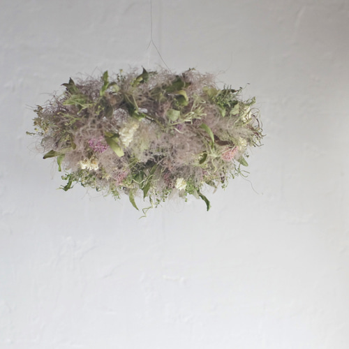 スモークツリーのフライングリース 直径23cm リース wildswag 通販