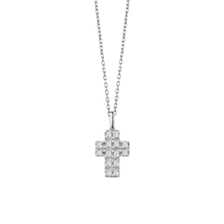Cross 十字架鑽石項鍊-寬版 第1張的照片
