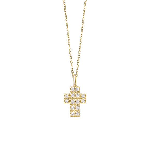 Cross 十字架鑽石項鍊-寬版 第3張的照片