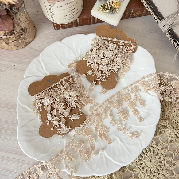 紅茶染めレース 50cm レース maple melody 通販 16143029