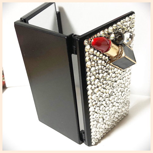 コンパクトミラー デコ オシャレ 手鏡 堕天使 通販 16143105