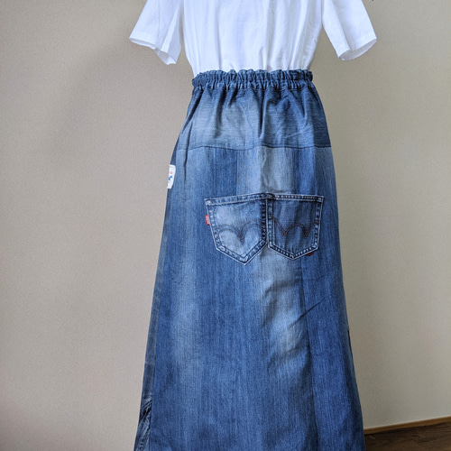 リメイク】デニムスカート 9,800⇒5,800円 ロングスカート
