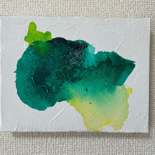 油彩 抽象画 テクスチャーアート　「水面」 テクスチャーアート アクリルアート アートパネル ミニ