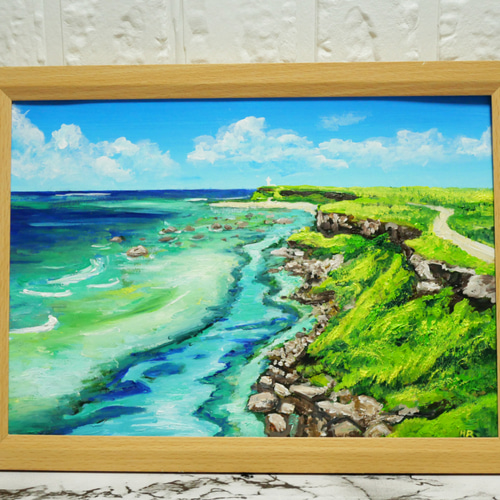 油絵 絵画【海中風景】 絵画 HR 通販 16198151｜Creema(クリーマ)