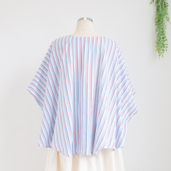 特集掲載【完全一点物】ゆったり　ドルマンスリーブカットソー（マルチストライプ） 10枚目の画像