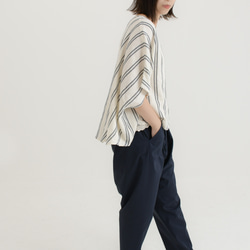 特集掲載【完全一点物】ゆったり　ドルマンスリーブカットソー（マルチストライプ） 16枚目の画像