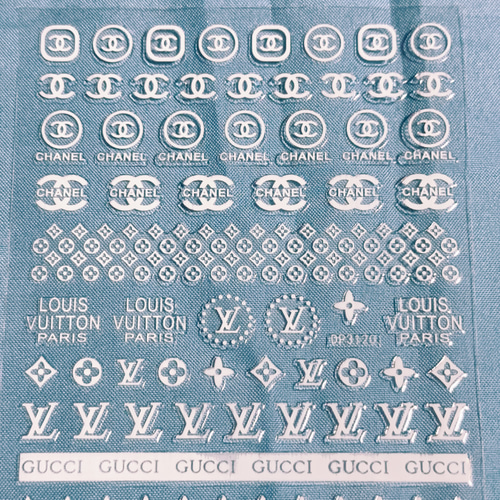 R】ロゴネイルシール10枚セット セルフネイル ブランド風ロゴ その他