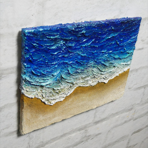 油絵 油彩 油彩画 絵 絵画 【波と砂浜】 油絵 油彩 油彩画 絵 絵画【真夏の海と砂浜】 絵画 HR 通販