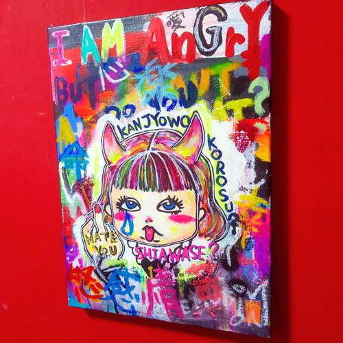 2023年6月新作＊】Explosion,02 現代アート 女の子イラスト 絵画 Chika