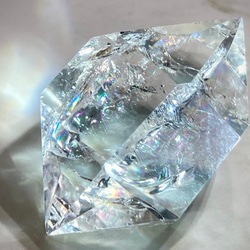 レインボー✨クリスタル 水晶 ダブルポイント 天然石 東洋占星術師の娘