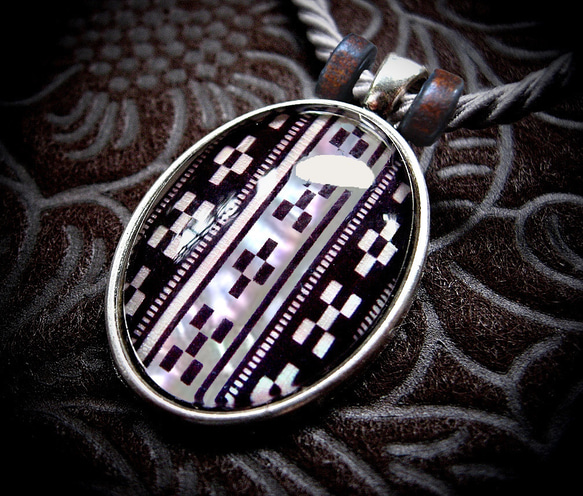 45R 藍裂き織りのチョーカー 45R 藍フラワーのチョーカー&イヤリング