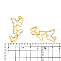 【レジン空枠】3匹の蝶々【6個】 3枚目の画像