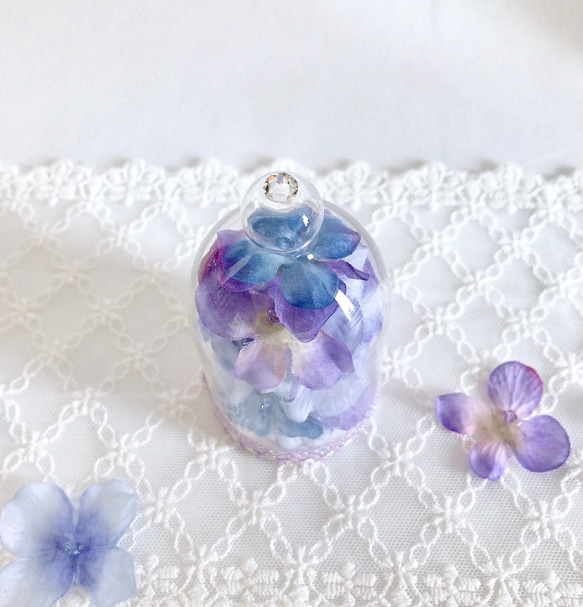 紫陽花のガラスドーム親子 10枚目の画像
