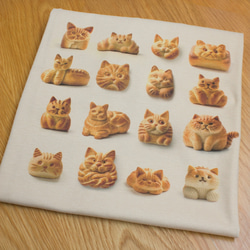 猫の形のパン　Ｔシャツ　男女兼用 5枚目の画像