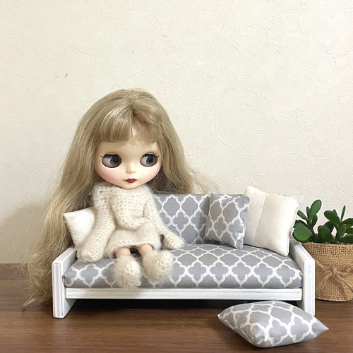 LOUNGEPUGソファ グレー ビーズクッションソファ 2人掛け