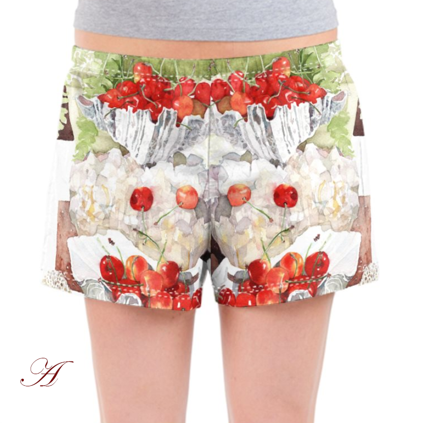 【受注生産】佐藤錦さくらんぼレディースパジャマボトム　 ショートタイプ