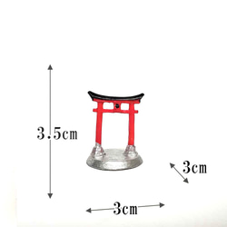 あなただけの世界をどうぞ【ミニチュア　鳥居（とりい）】トリイ 千本鳥居　伏見稲荷 添配 盆景 苔テラリウム 苔盆栽 枯山 2枚目の画像