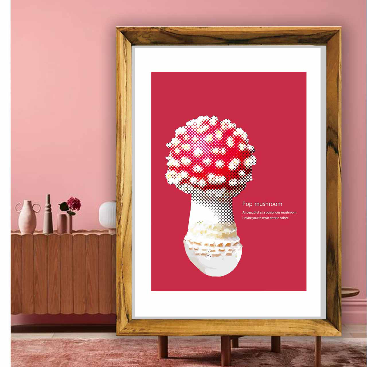 アートマッシュルーム　きのこ　イラスト　ポスター　A4 A3 A2 A1　アートポスター　結婚祝い　1535