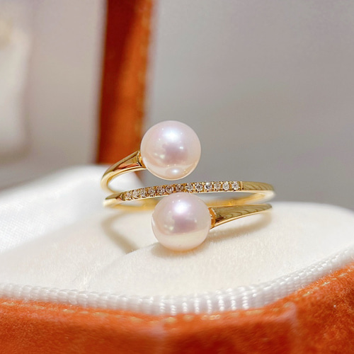 k18指輪 k18指輪k18真珠 DEVAS 【10/27 値上げ対象】 18金 リング k18 k18リング あこや