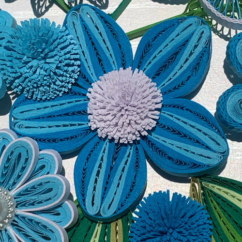 ペーパークイリング お花(青)】 その他素材 Megumi 通販