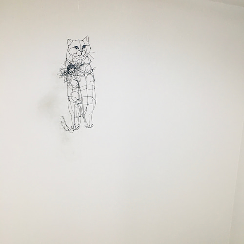 goro「窓辺の猫さん」「花畑の中から‥」ワイヤークラフト goro「窓辺の猫さん」「花畑の中から‥」ワイヤークラフト
