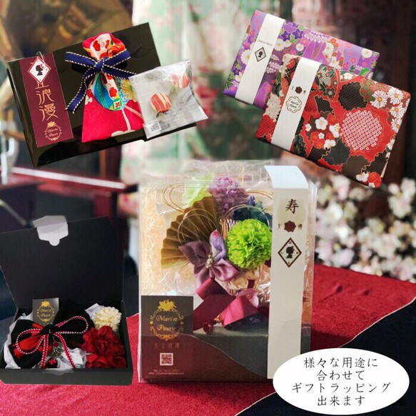 母親節禮物，珠架，珠盒，日式，儀式，復古美麗珠袋（紅色），大正浪漫 第7張的照片