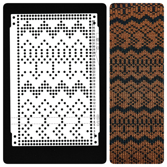 パンチカード【編み機用】 ブラザー/シルバー共用 シック【018】 編み