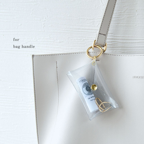 ❤️ホワイト イヤホンケース カラビナ付き クリア マルチケース PVC イヤホンケース カラビナ付き スマートキー