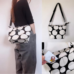 ドット柄のオシャレなショルダーバッグ ポシェット fabric