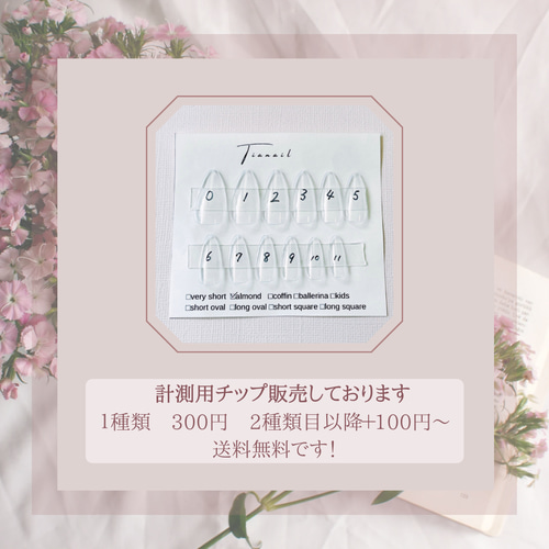 ネイルチップ ガーリー量産型 チェック水色イニシャル 推しネイル #101 オーダーネイルチップ♡ブルー水色フレンチガーリー量産型青色地雷推し